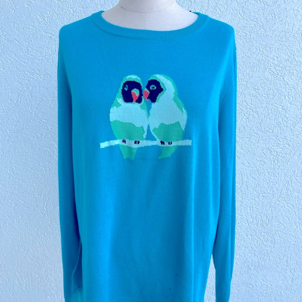 Crown & Ivy Turquoise Blue Lightweight Sweater